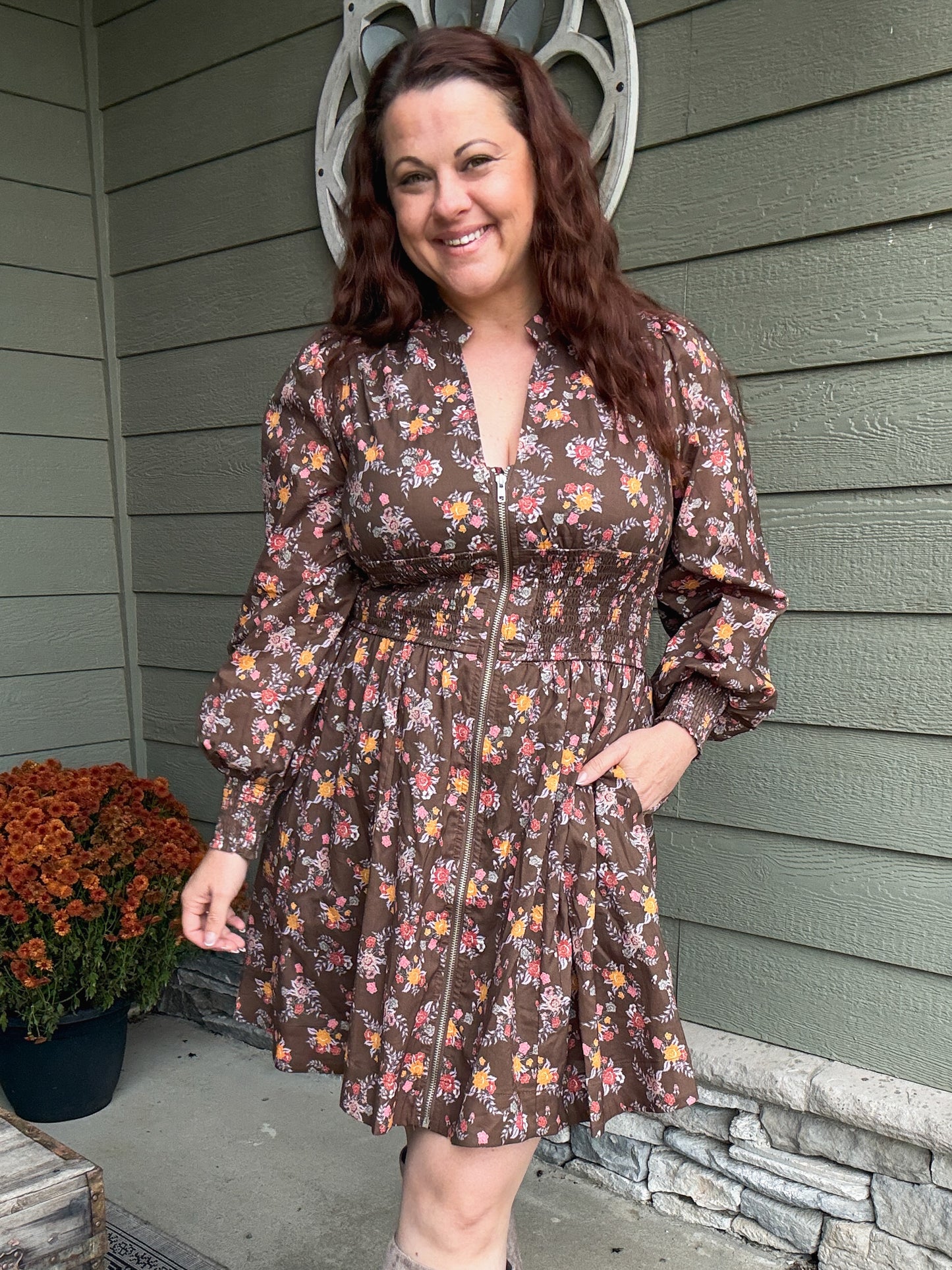 Harvest Bloom Mini Dress