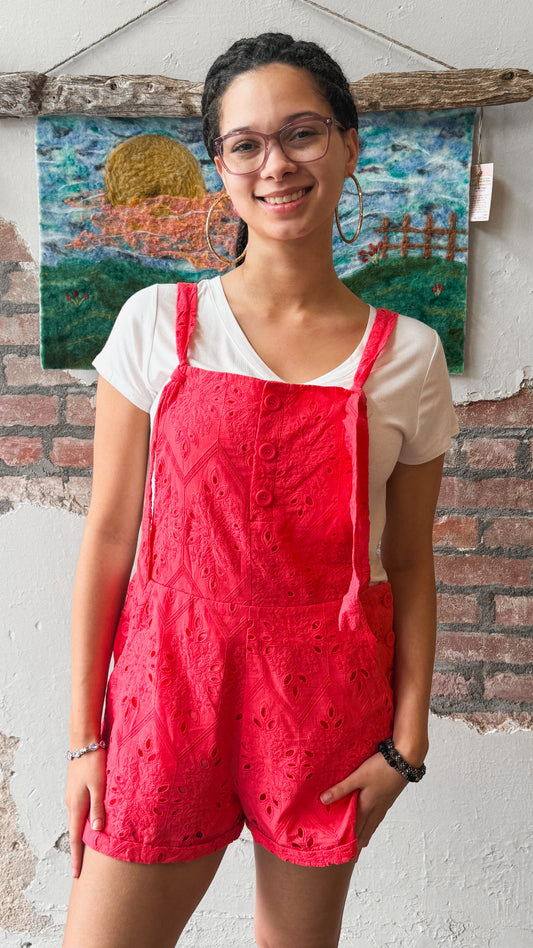 Sweet Breeze Eyelet Romper