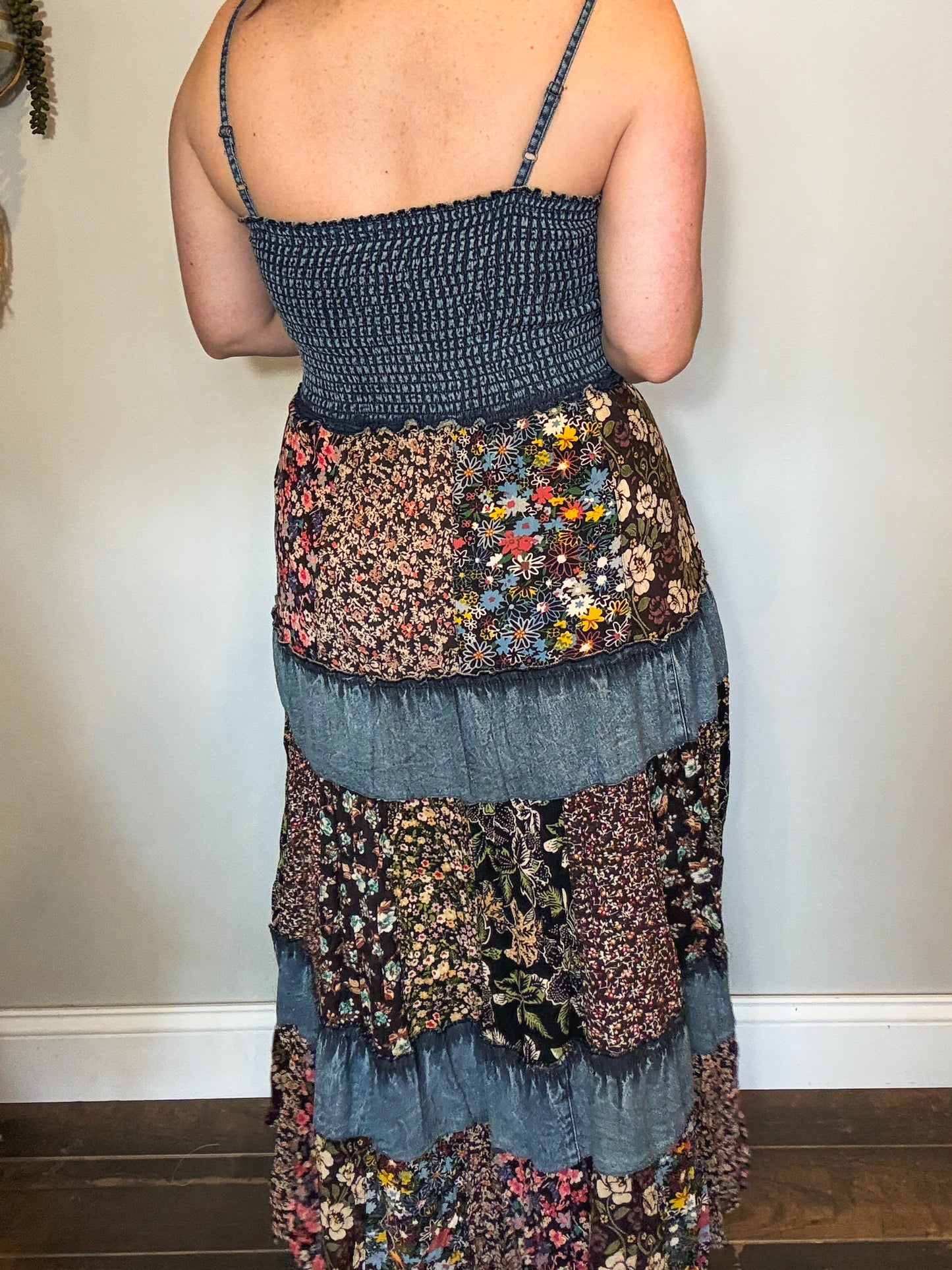 Denim Garden Patch Dress