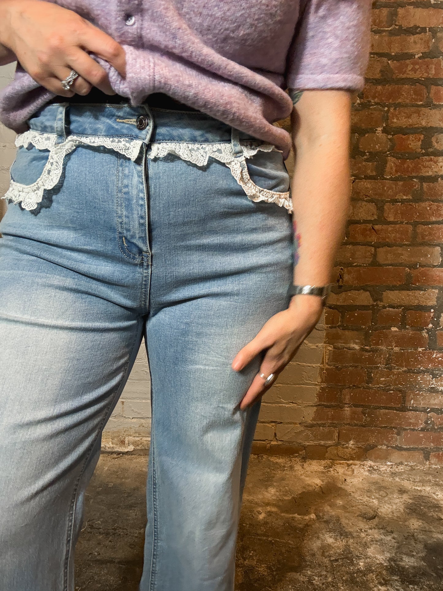 Ivy Lace Denim Jeans
