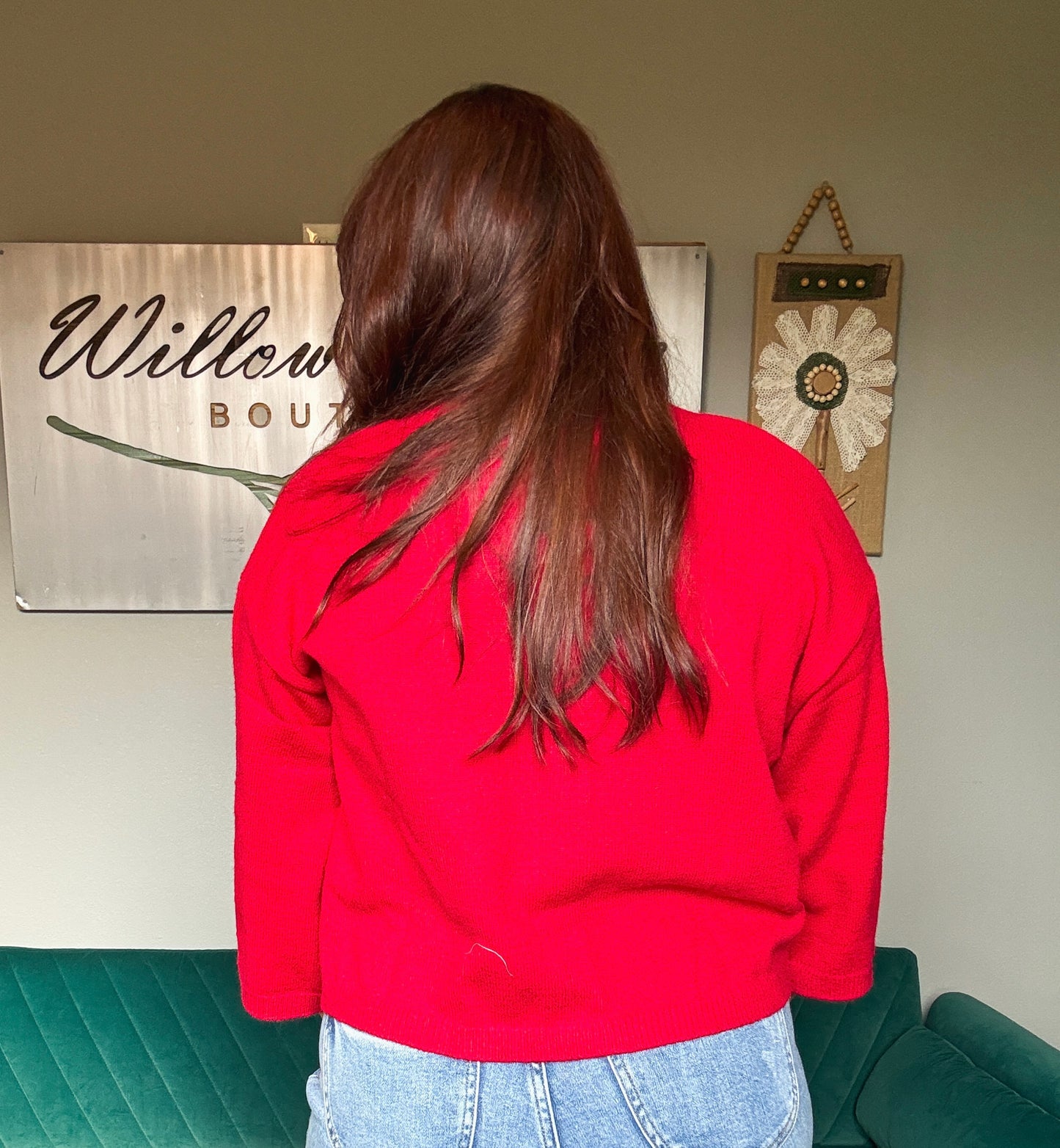 The Emery Cardigan in Red