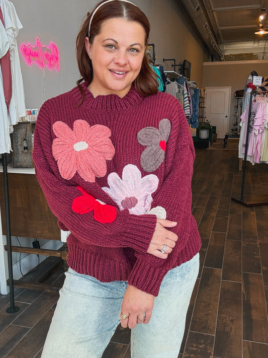 Astoria Chunky Floral Sweater