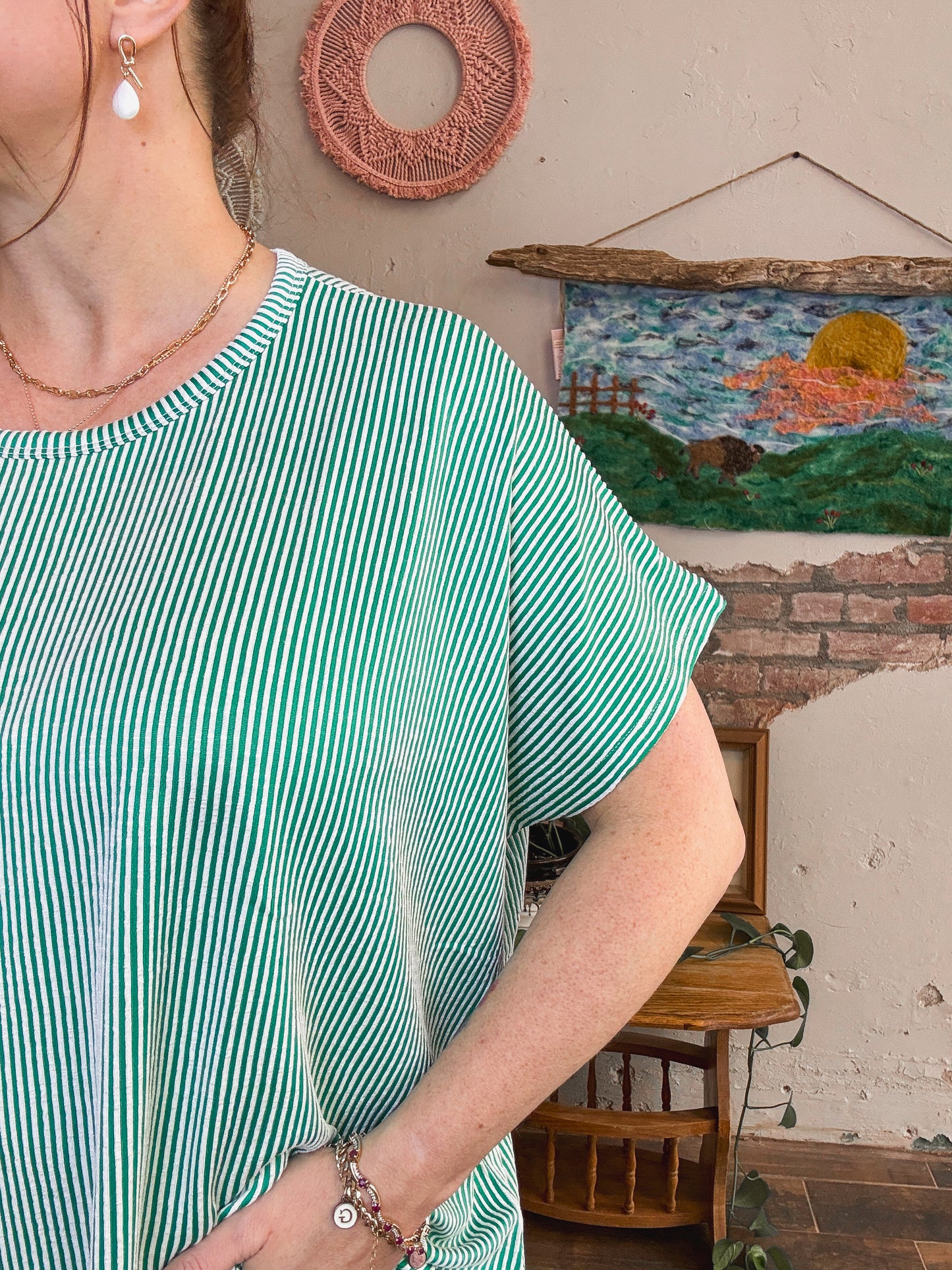Cozy Rib Knit Top in Kelly Green