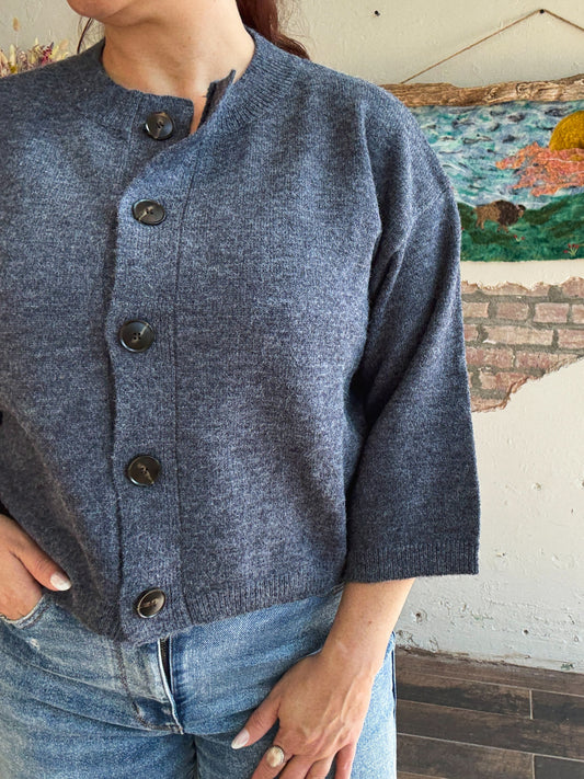 The Emery Cardigan in Midnight