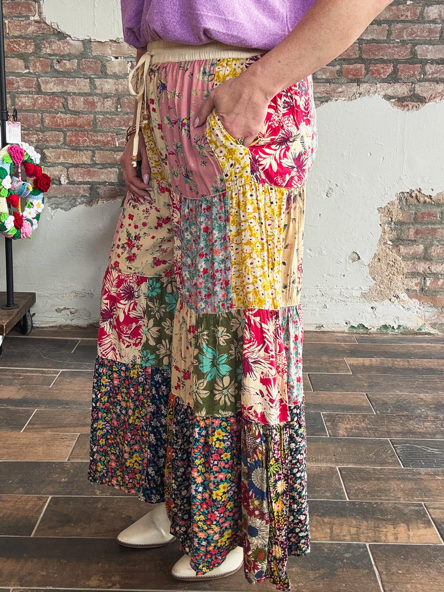 Floral Whimsy Patchwork Pants