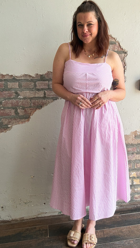 Everyday Breeze Midi Dress in Pink