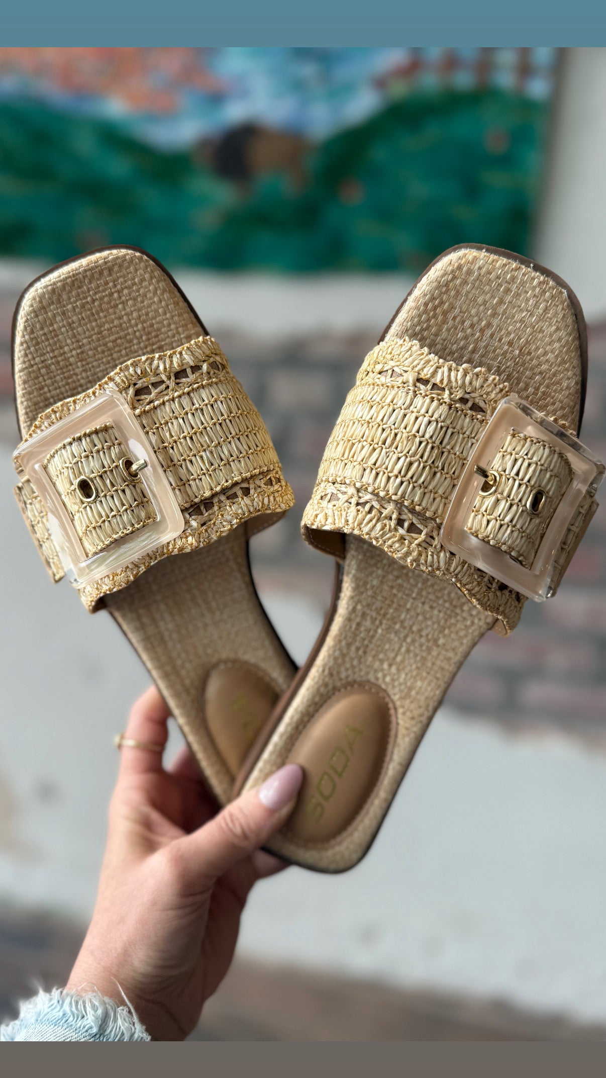 Woven Buckle Sandals