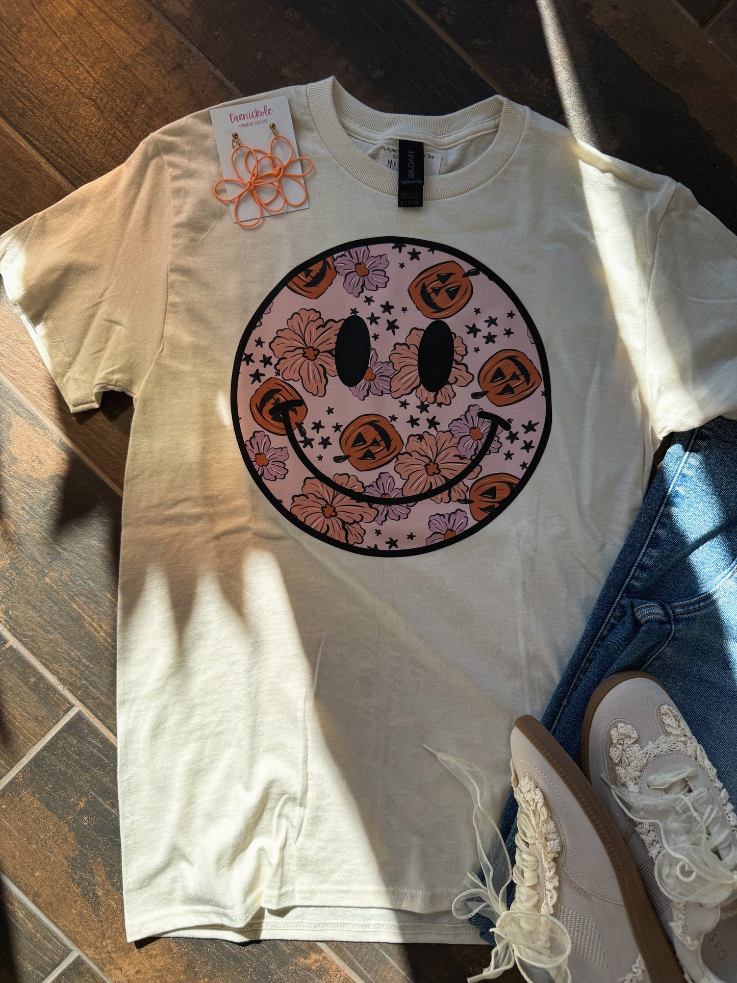 Pumpkin Smiley Face Tee