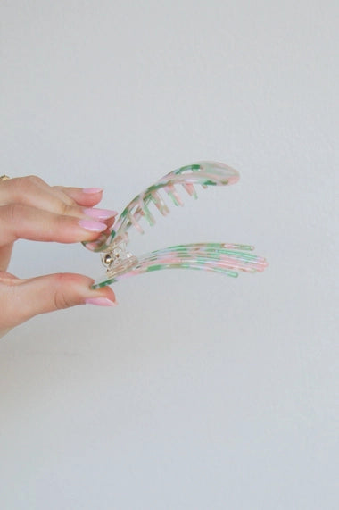 Acetate Claw Clip in Green