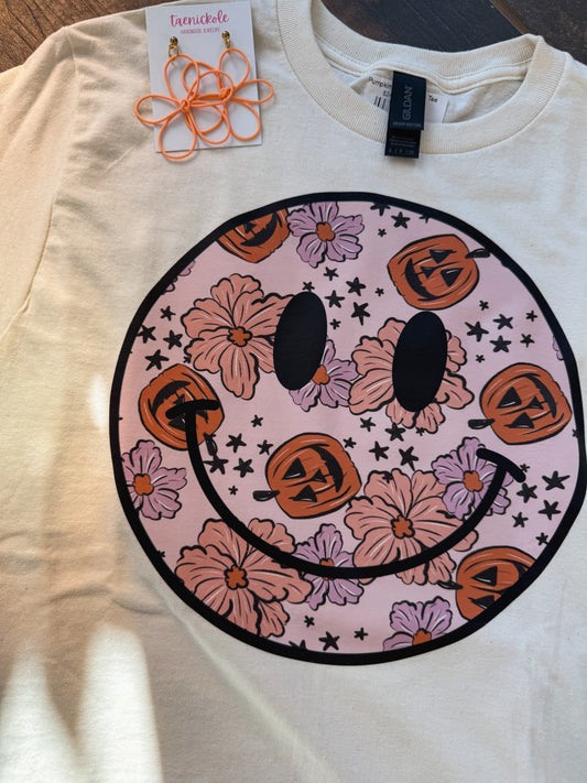 Pumpkin Smiley Face Tee