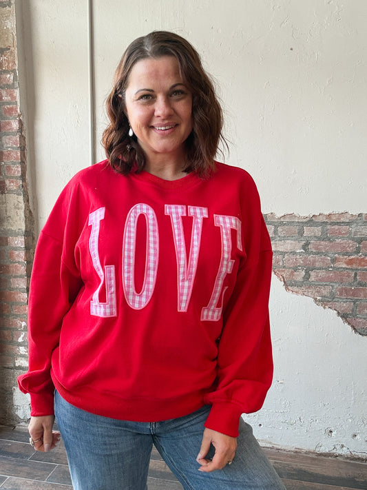 Love Patched Pullover