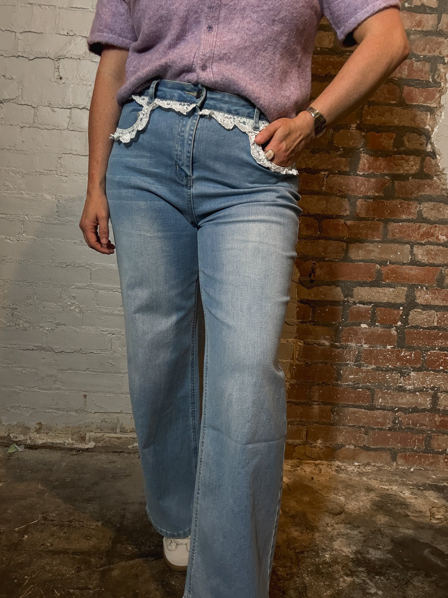 Ivy Lace Denim Jeans
