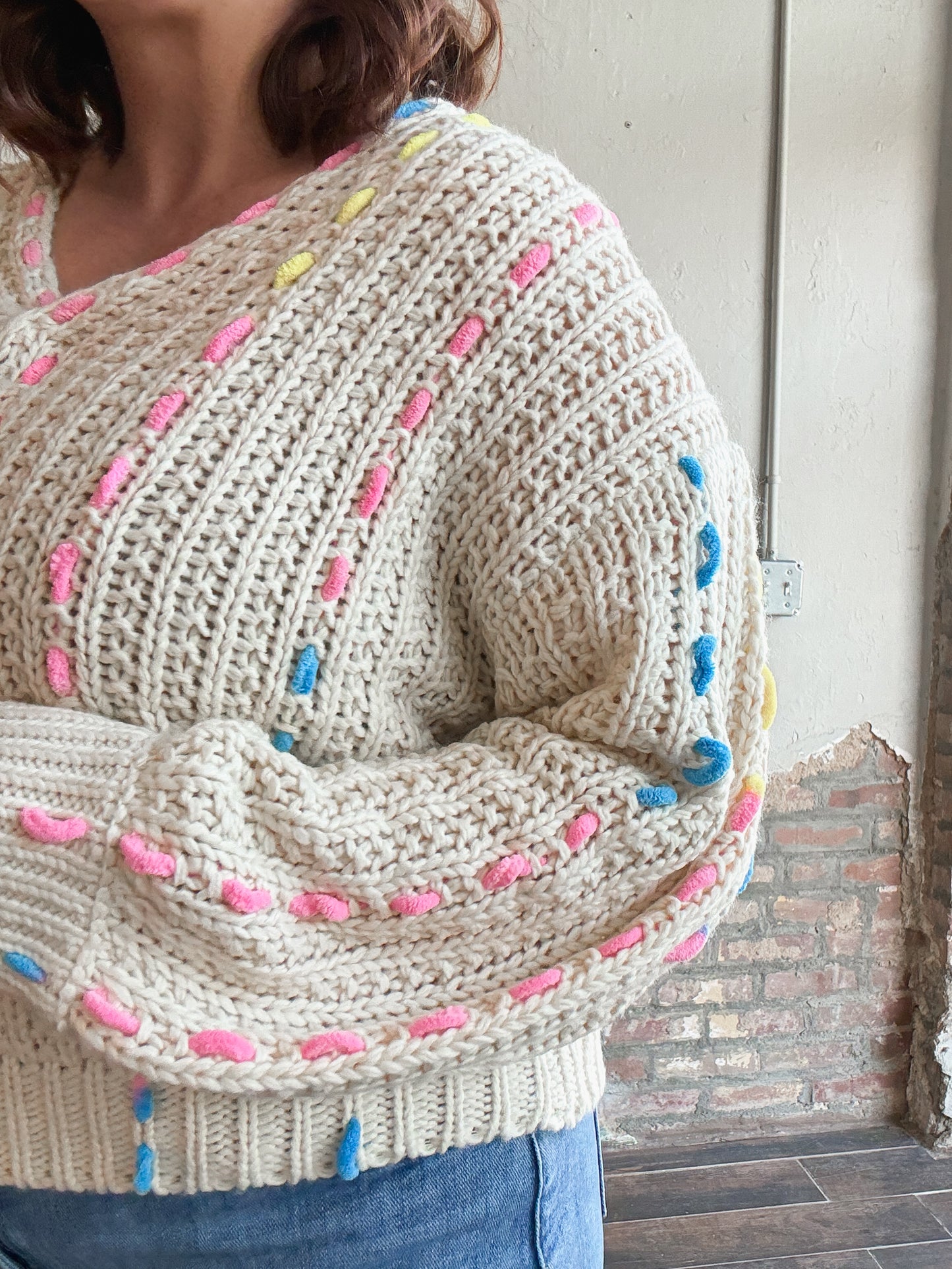 Rainbow Thread Sweater