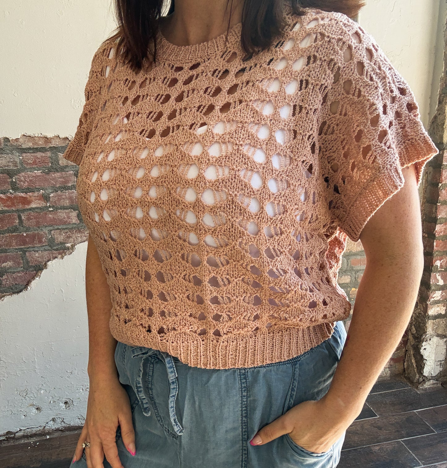 Blushing Breeze Knit Top