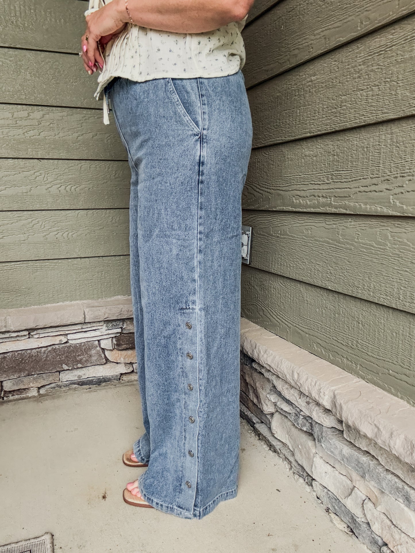 Button Bliss Denim Pants