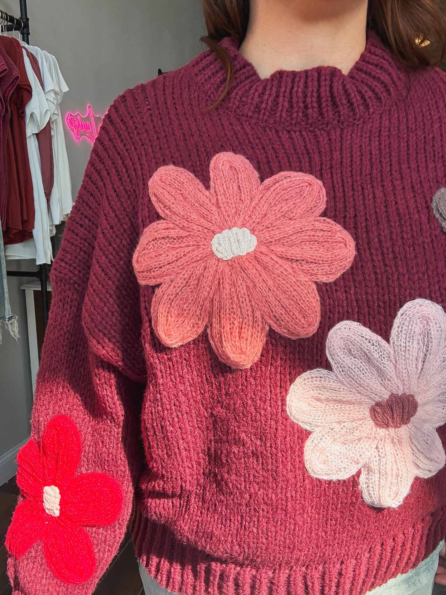 Astoria Chunky Floral Sweater