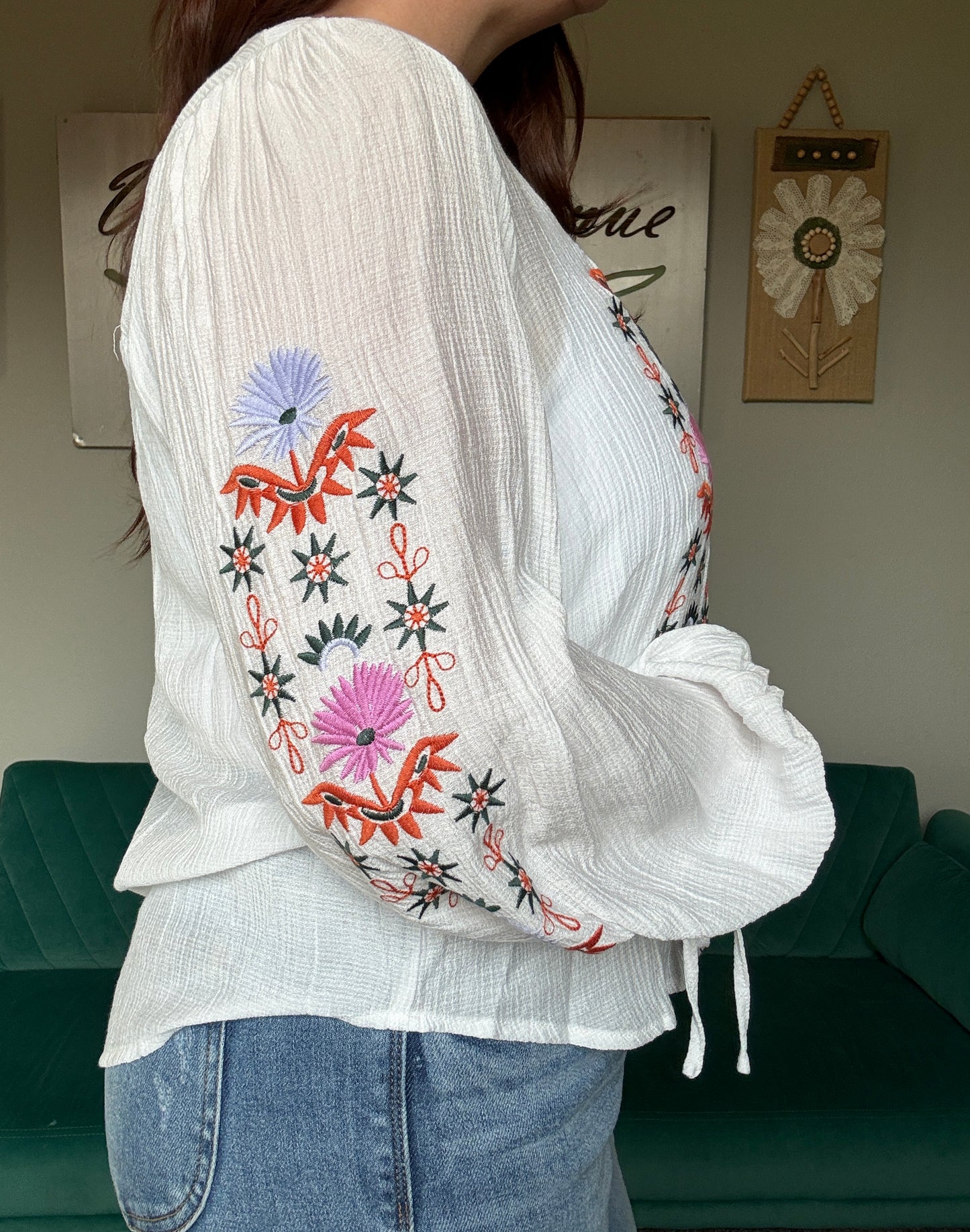 Golden Hour Embroidered Top