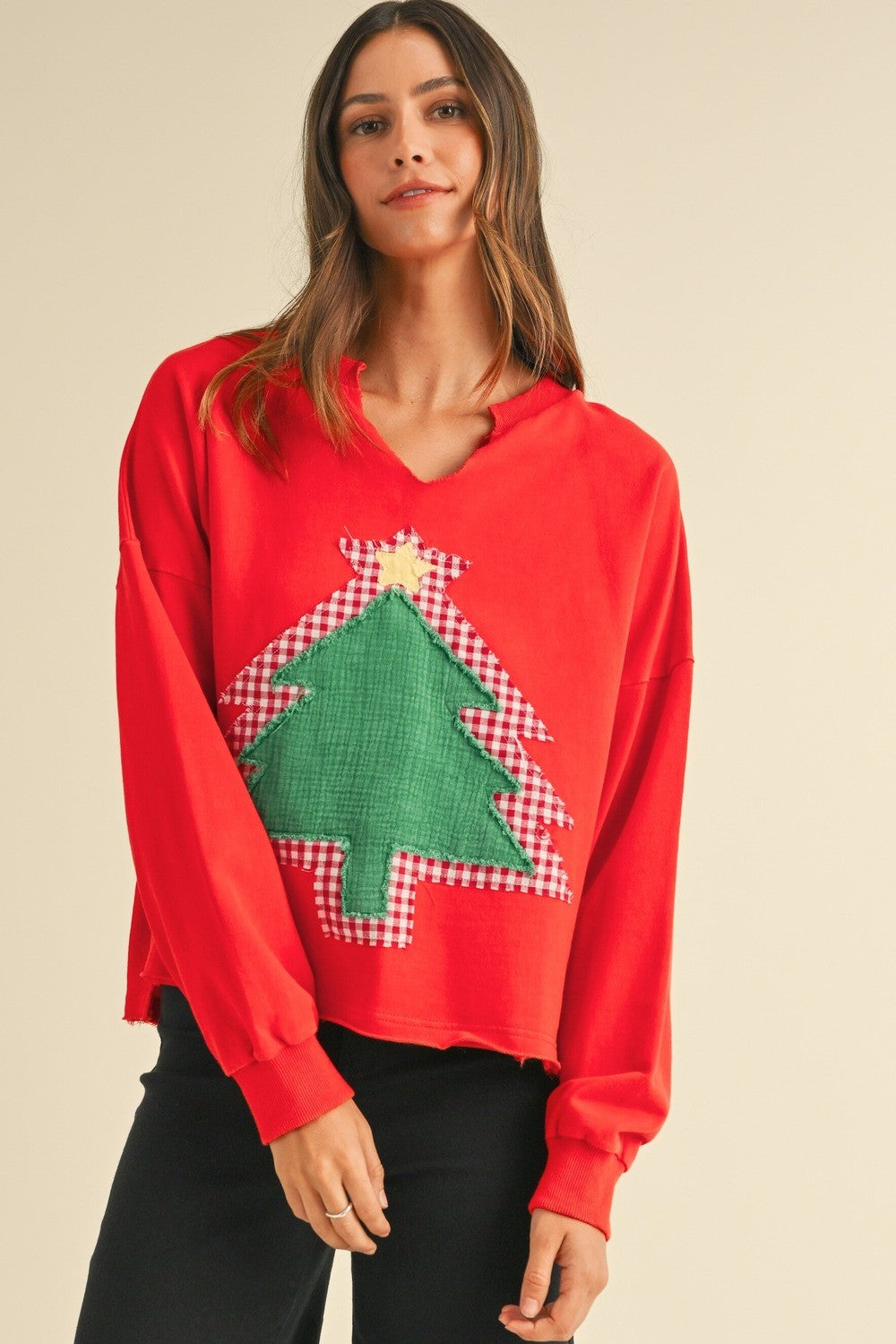 Christmas Tree Patch Pullover