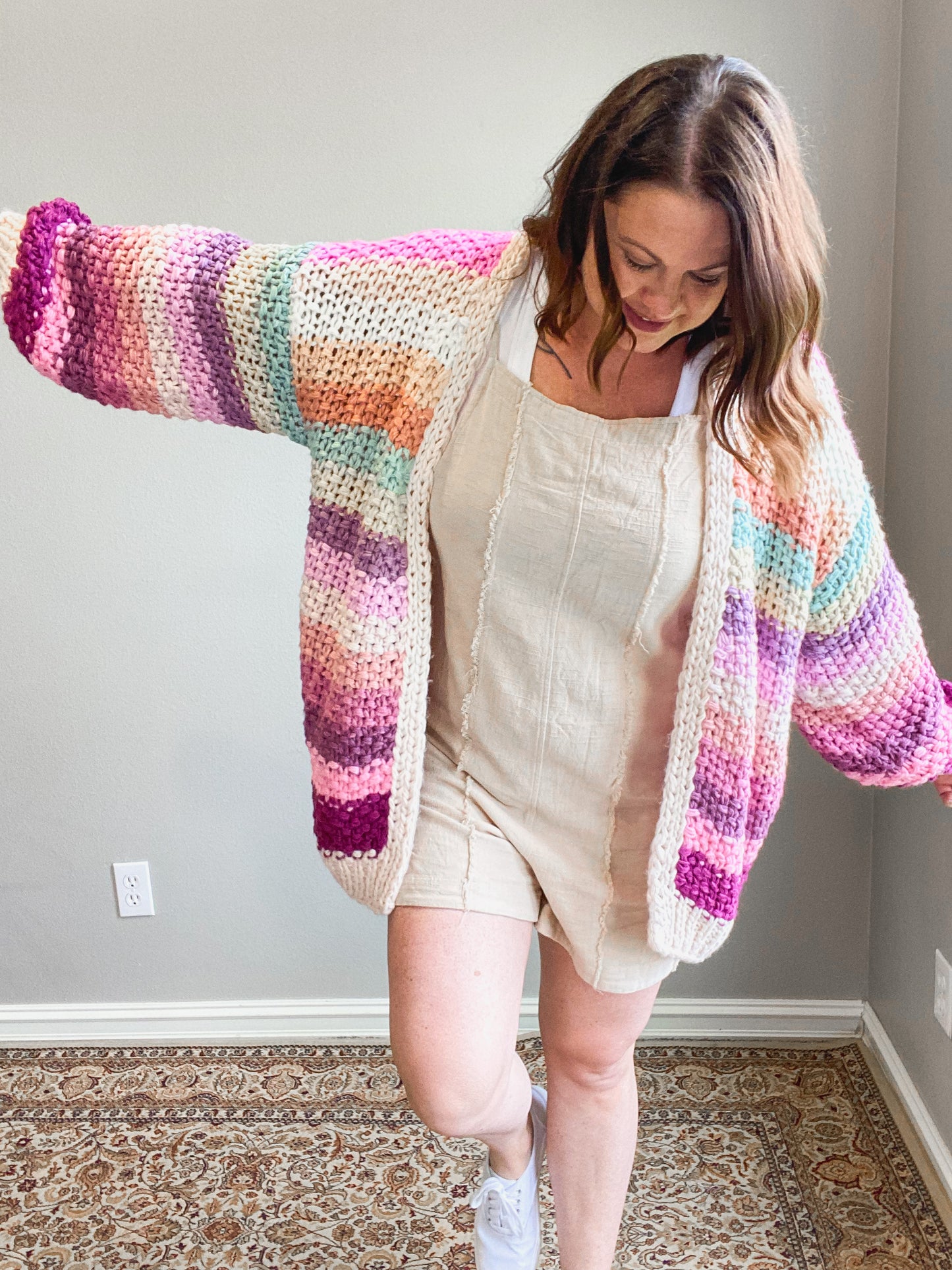 Rainbow Knit Cardigan