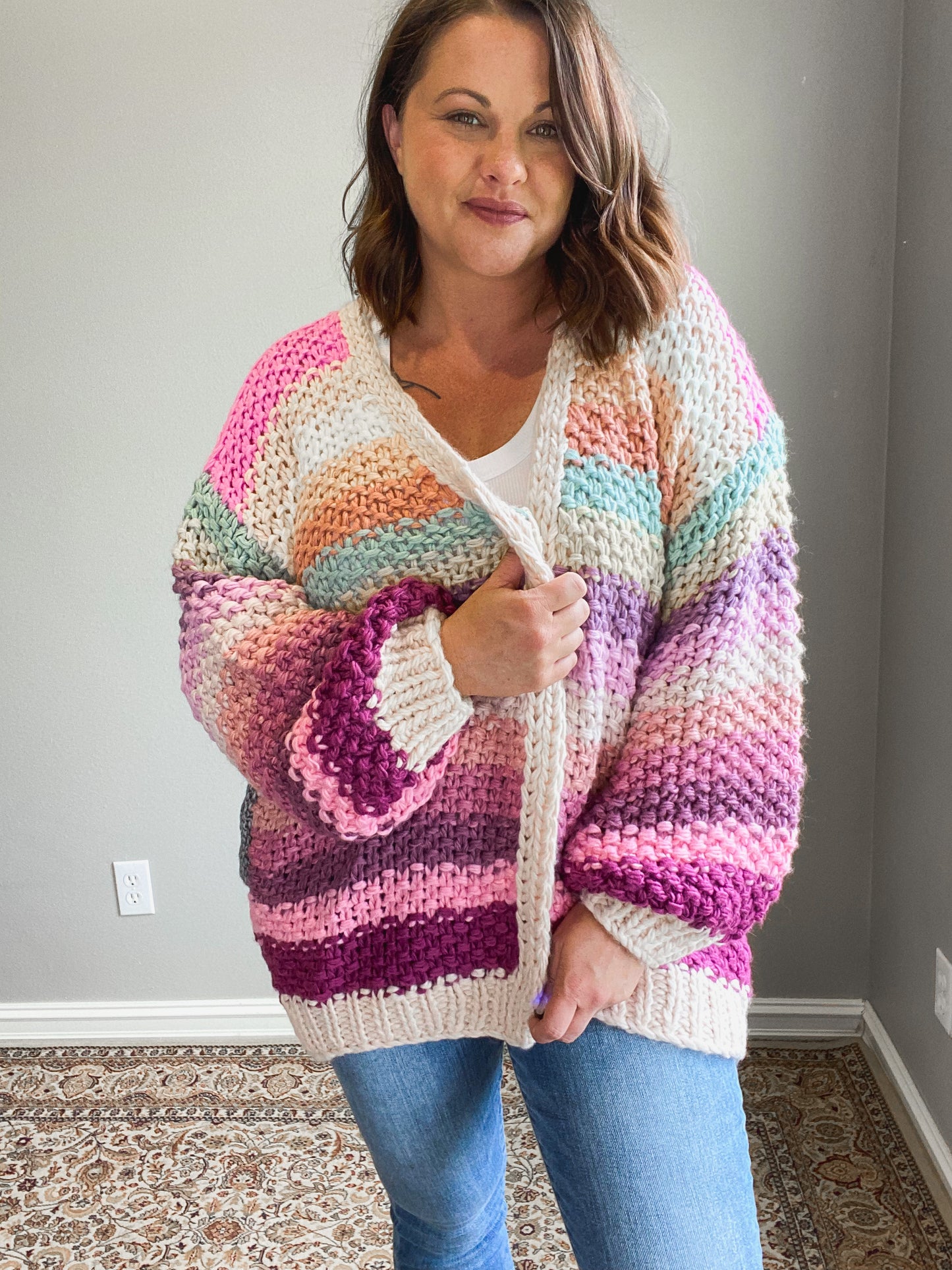 Rainbow Knit Cardigan