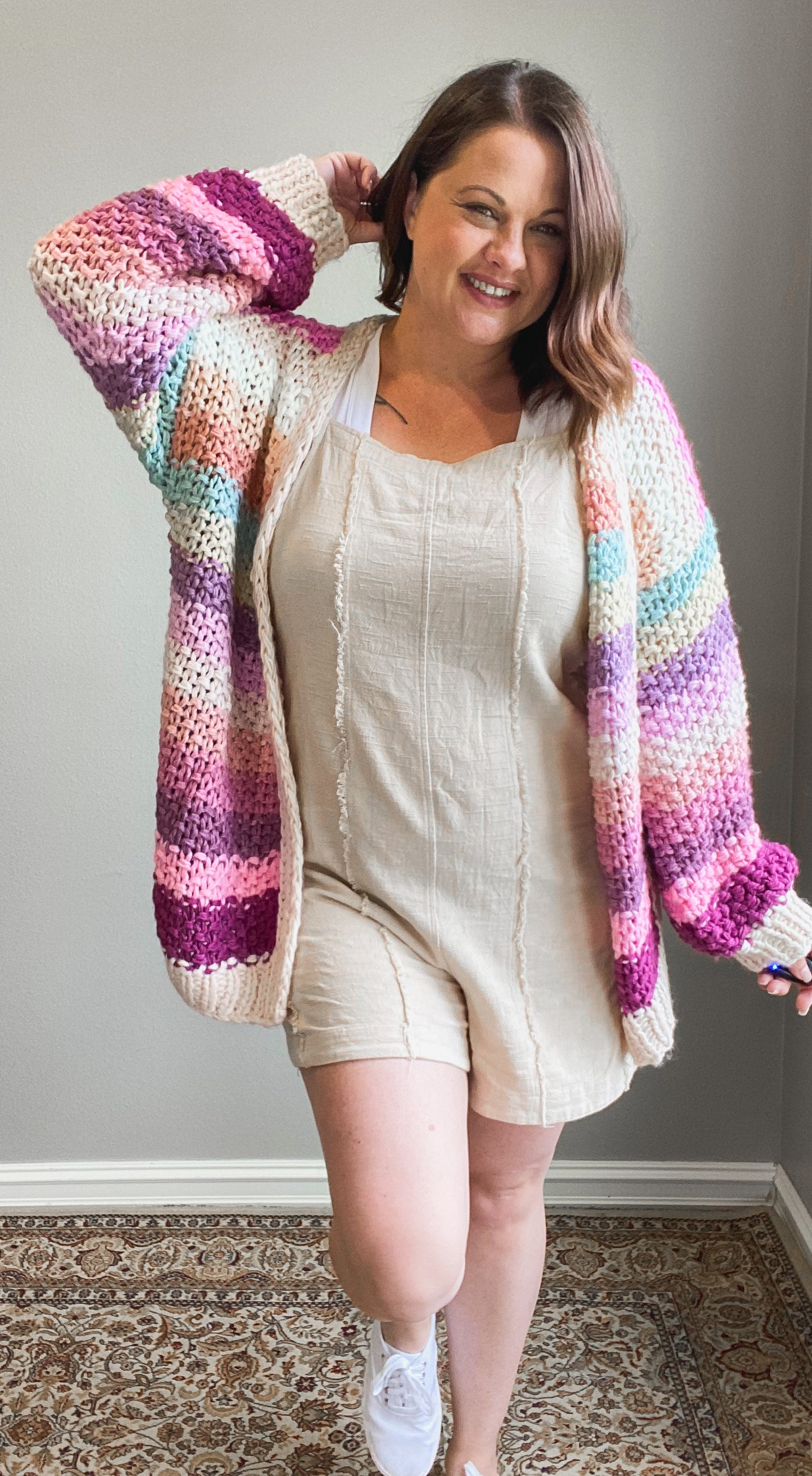 Rainbow Knit Cardigan