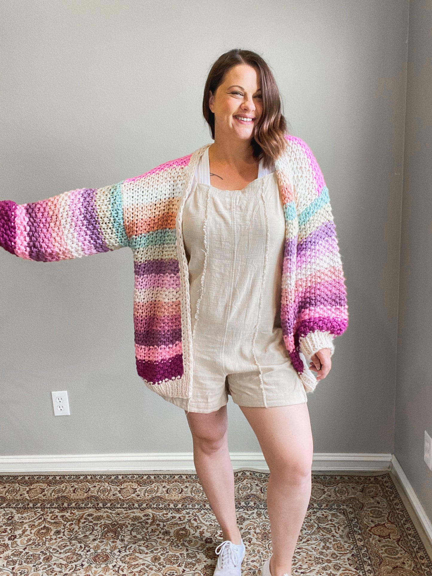 Rainbow Knit Cardigan