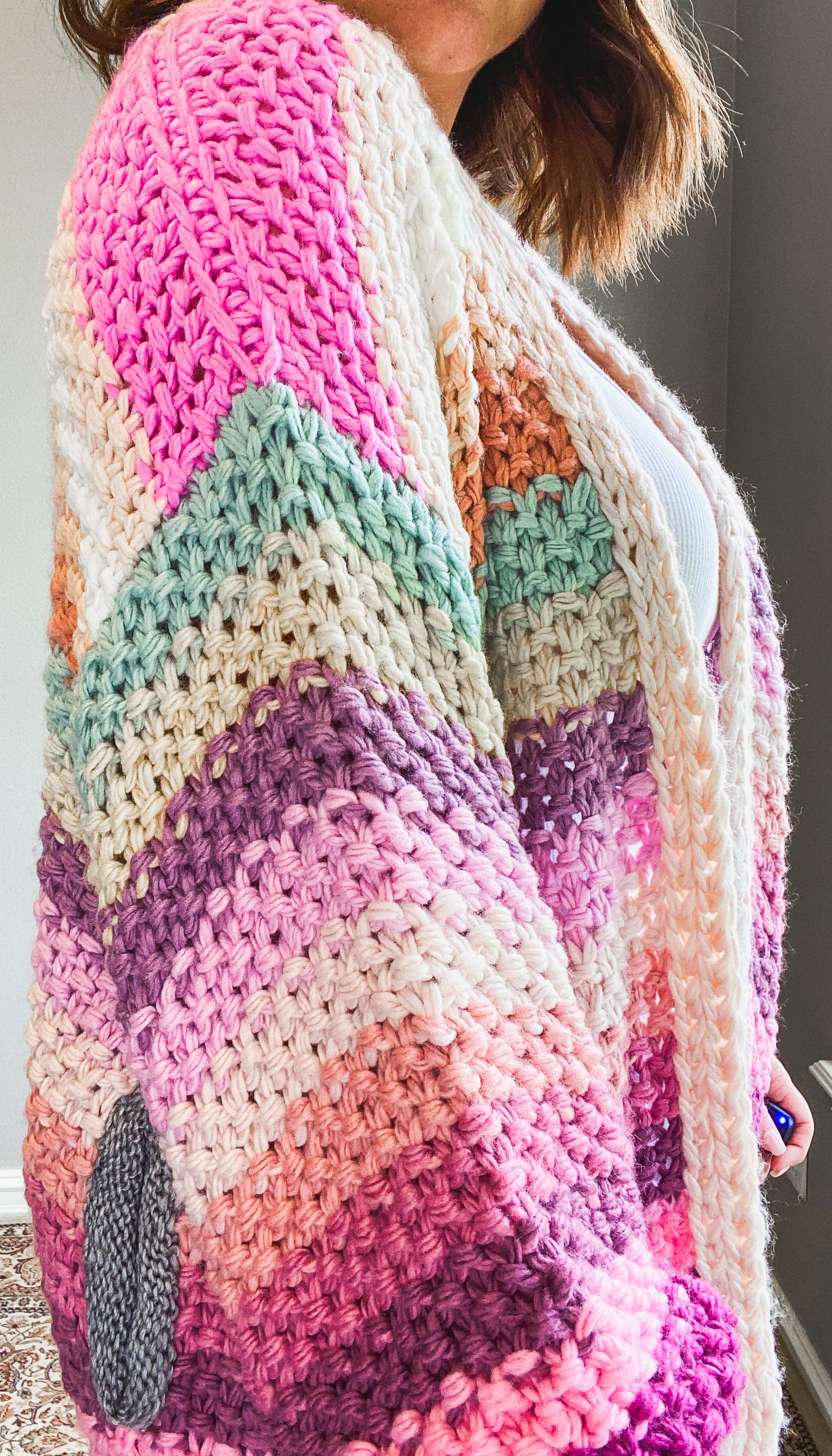 Rainbow Knit Cardigan