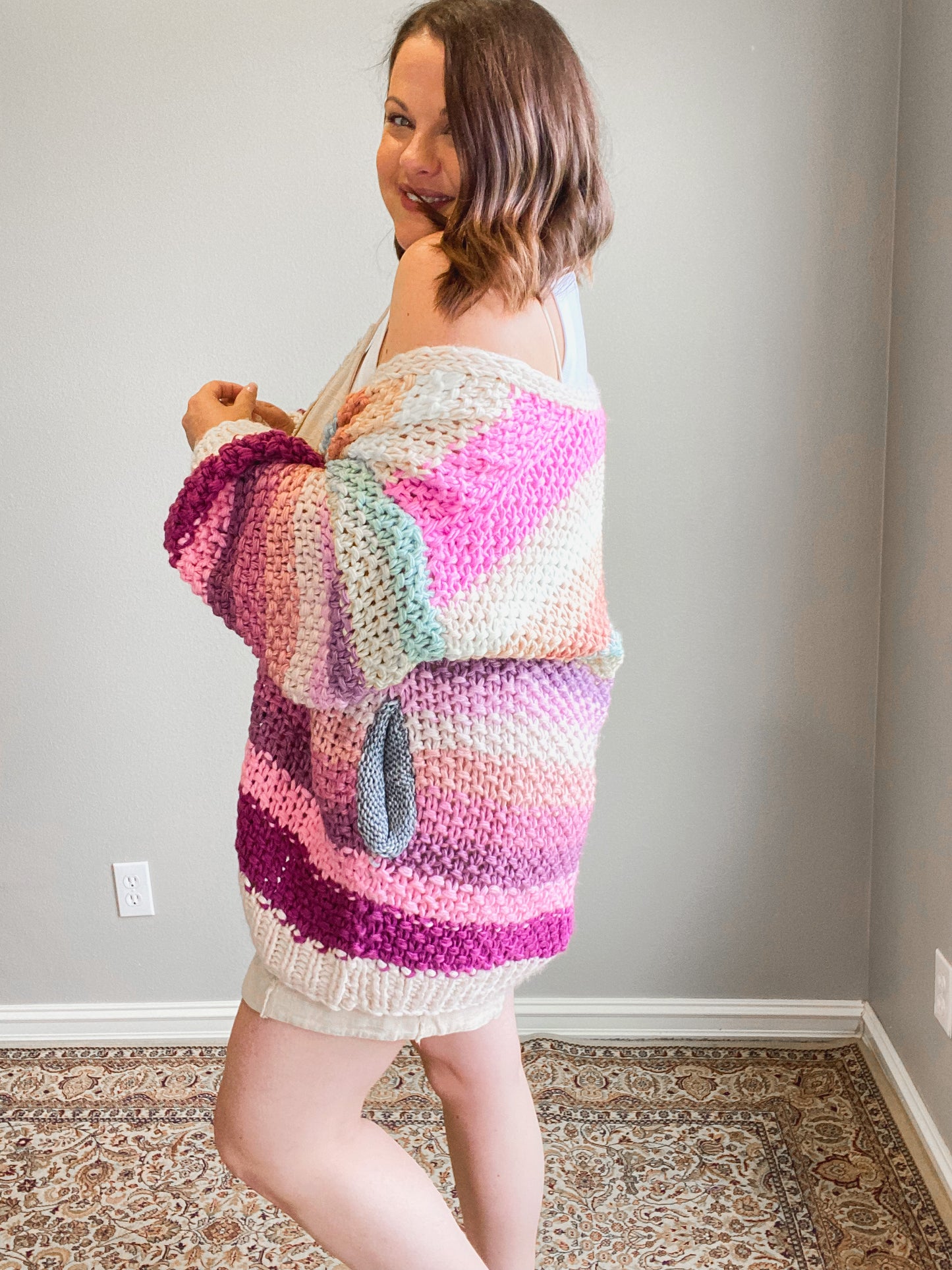 Rainbow Knit Cardigan