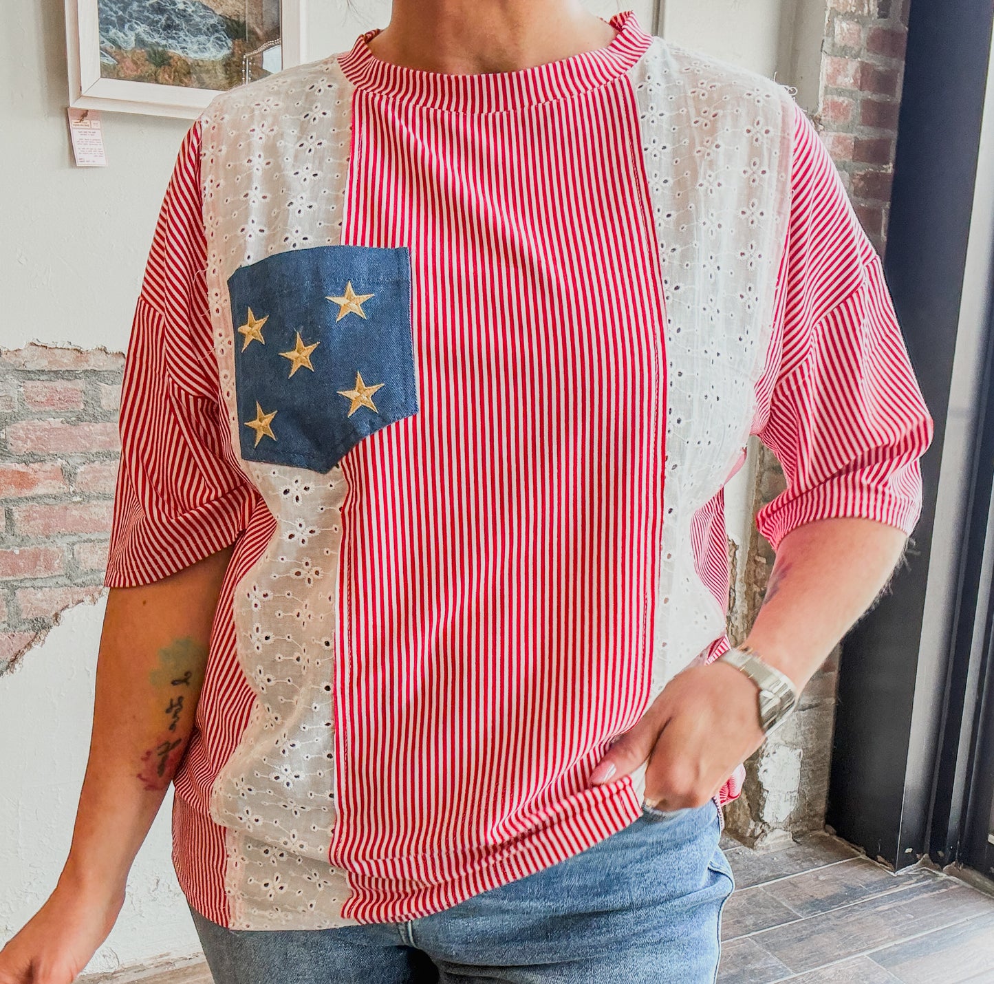 Liberty and Lace Top