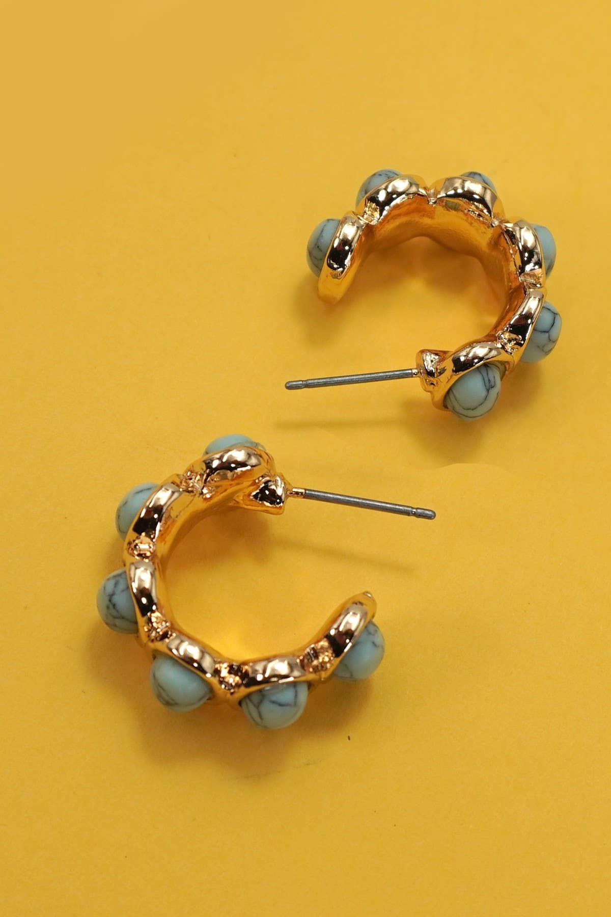 TURQUOISE HOOP EARRINGS