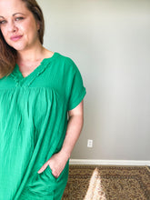 Load image into Gallery viewer, Poolside Gauze Dress (Kelly Green)
