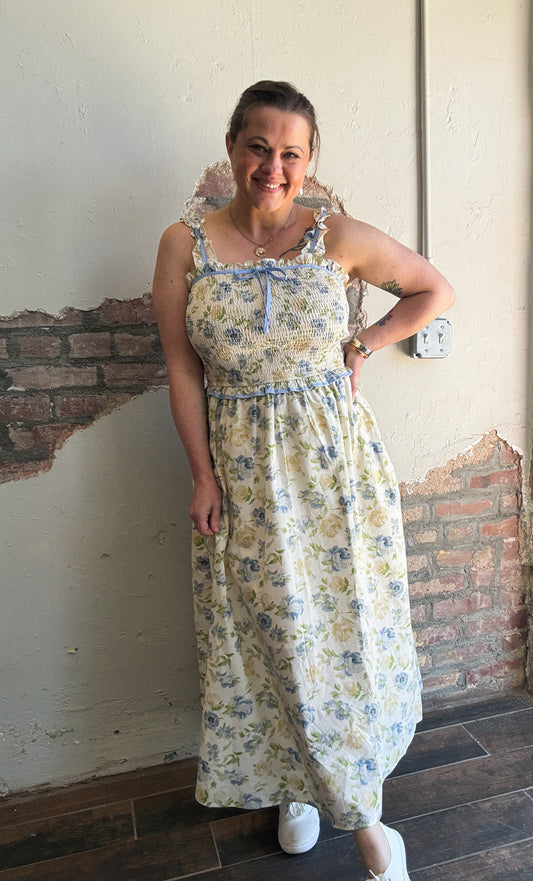 Bloom & Bow Smocked Midi Dress