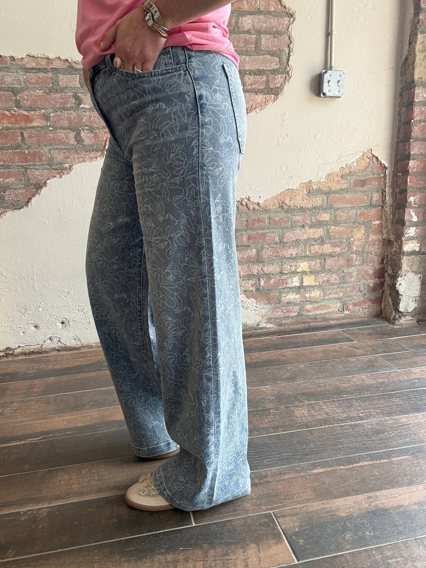 Vervet - Wildflower Wide Leg Jeans