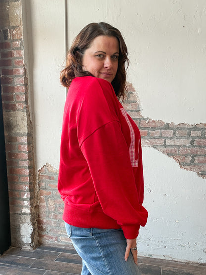 Love Patched Pullover