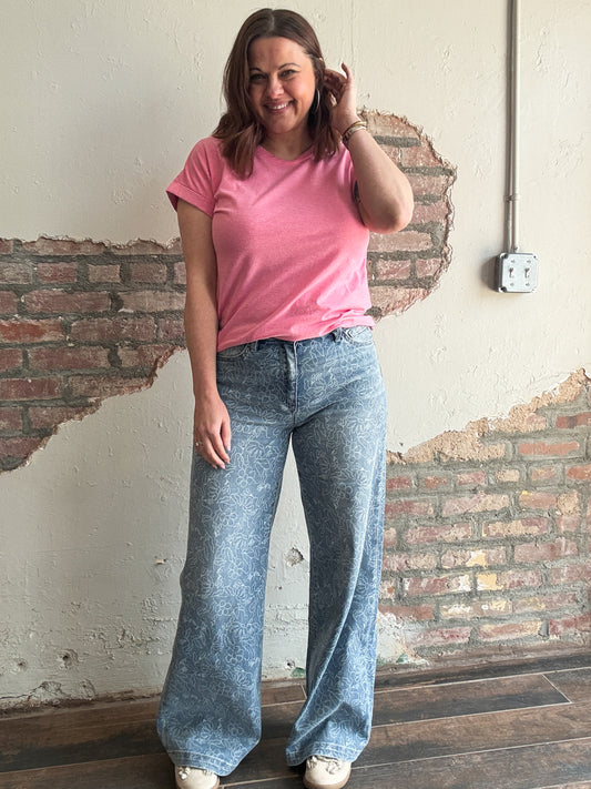 Vervet - Wildflower Wide Leg Jeans