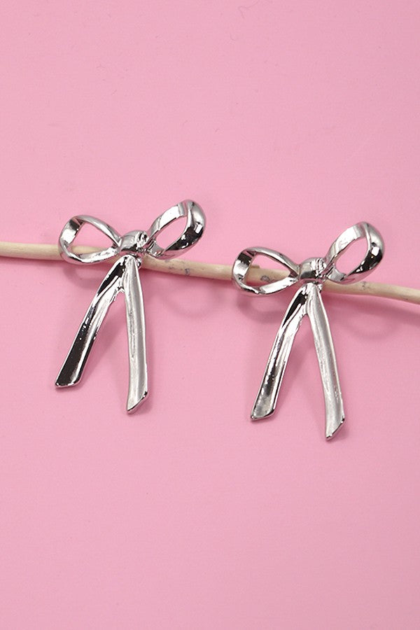 Bow Movable Stud Earrings