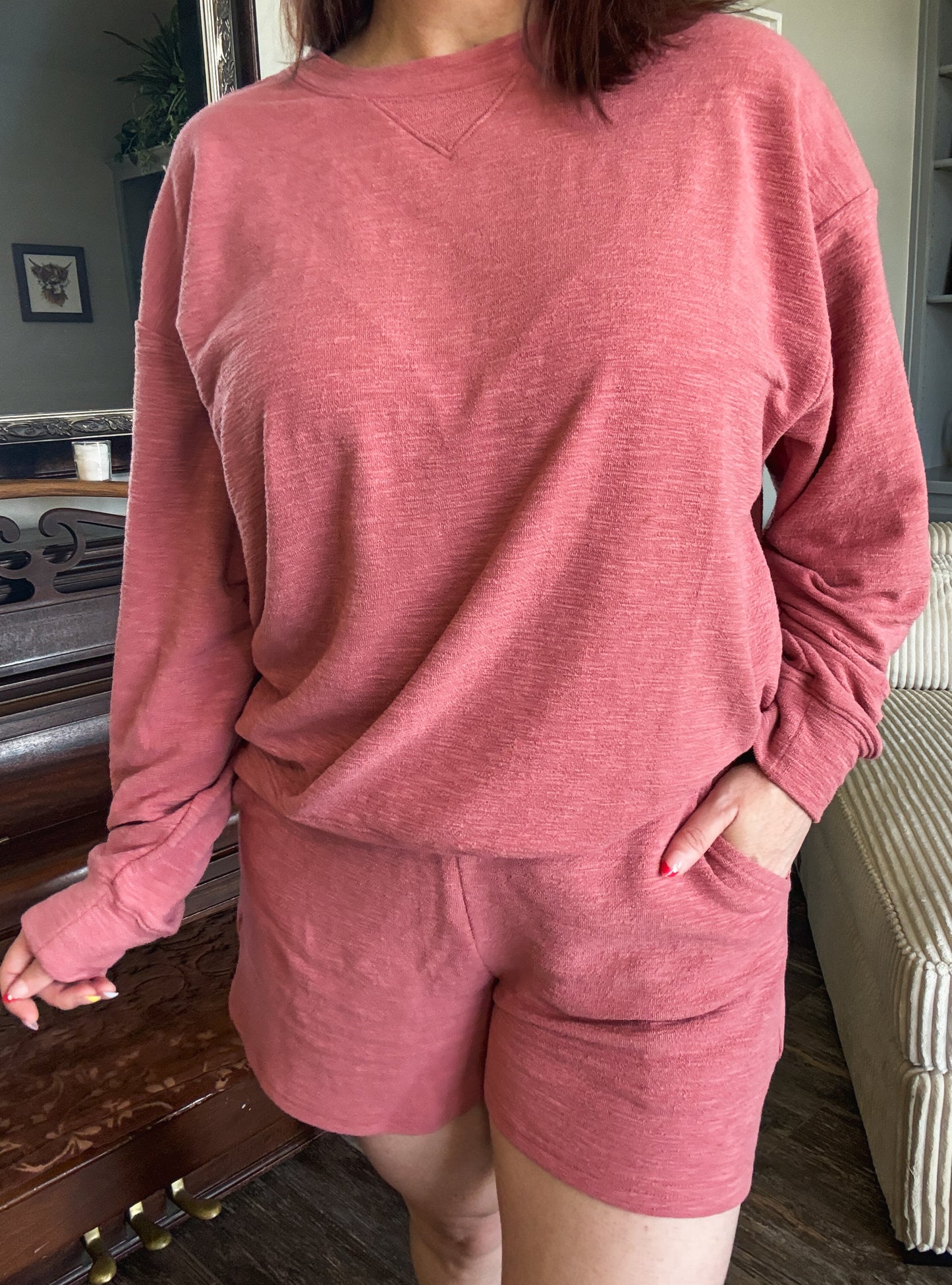 Lazy Day Lounge Set in Rose
