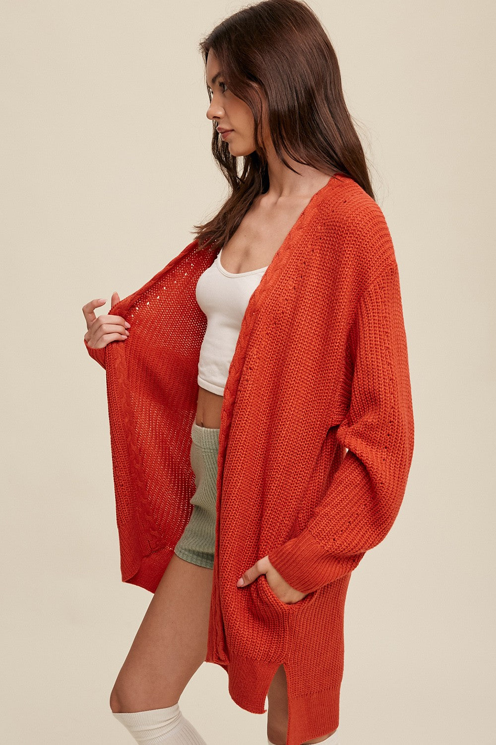 Joselyn Cable Knit Cardigan