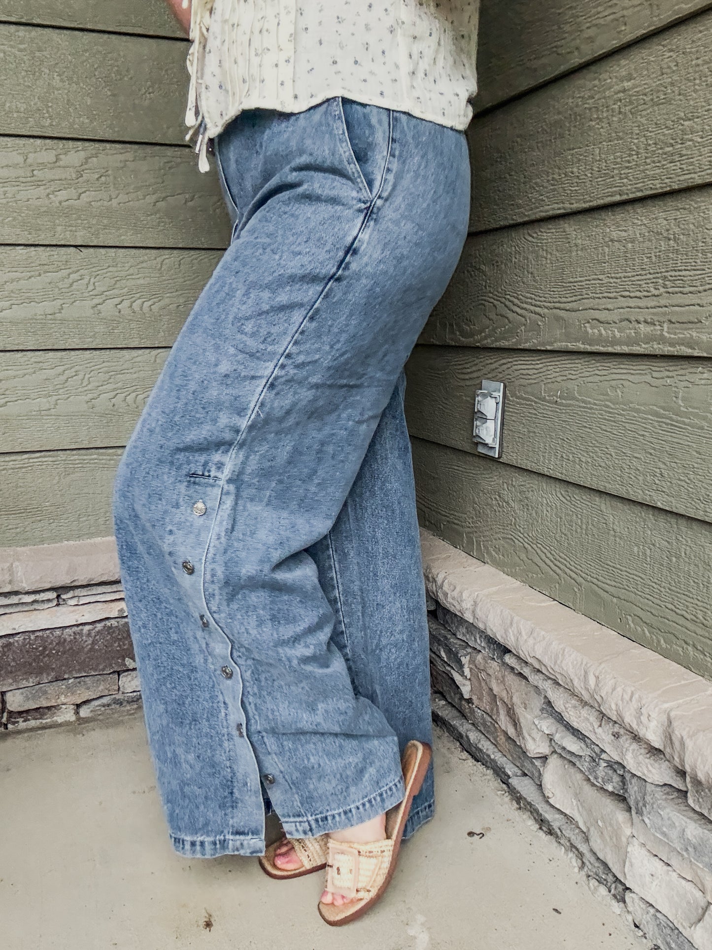Button Bliss Denim Pants