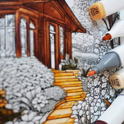 Dual Tip Markers Set,  Neutral Colors