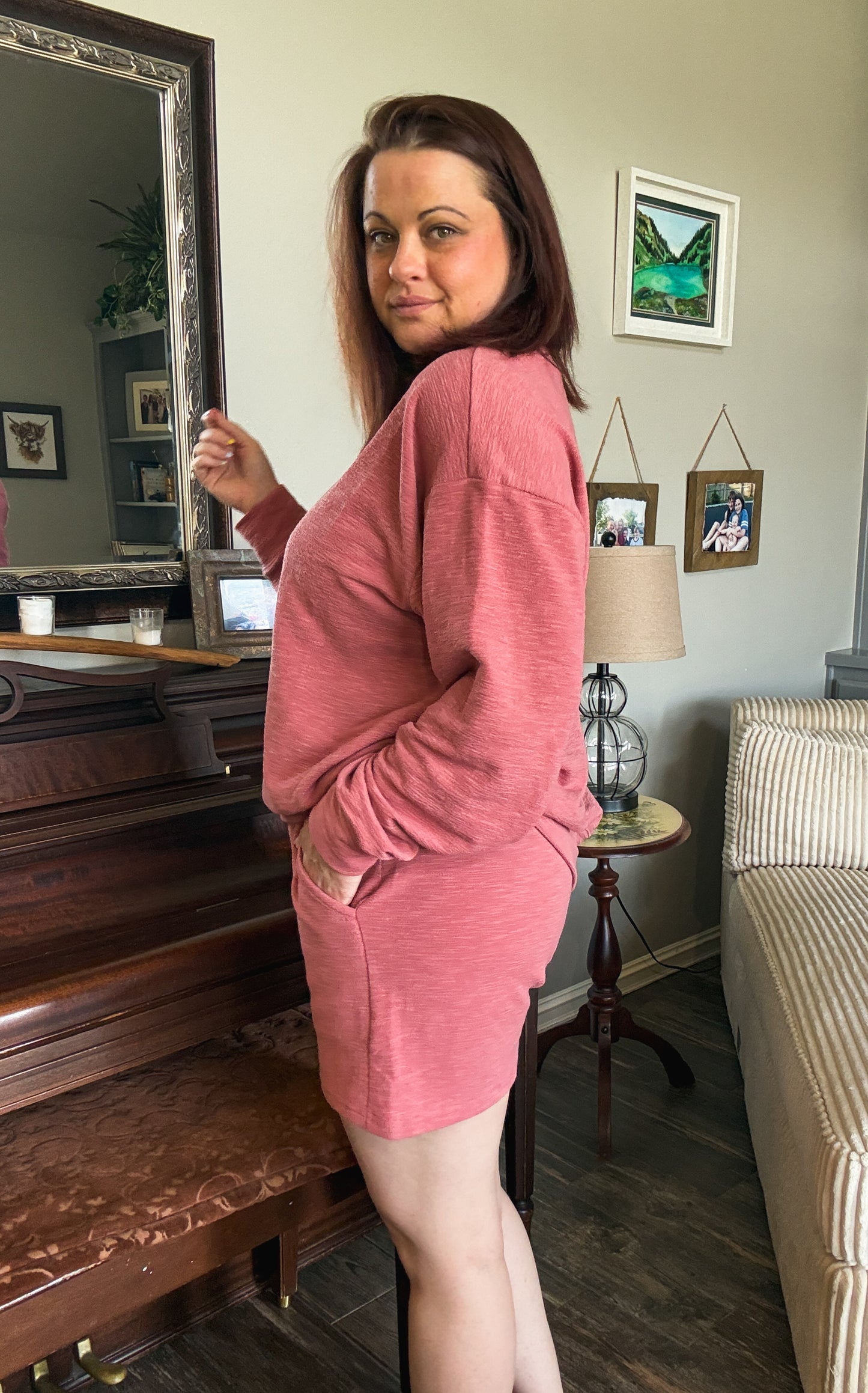 Lazy Day Lounge Set in Rose