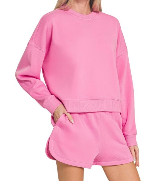 Off Duty Lounge Set in Candy Pink