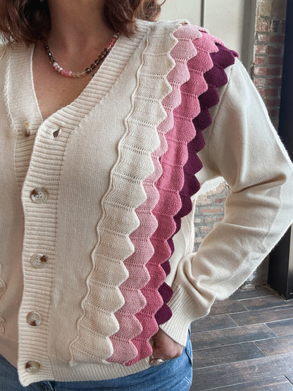 Blush Ruffle Cardigan