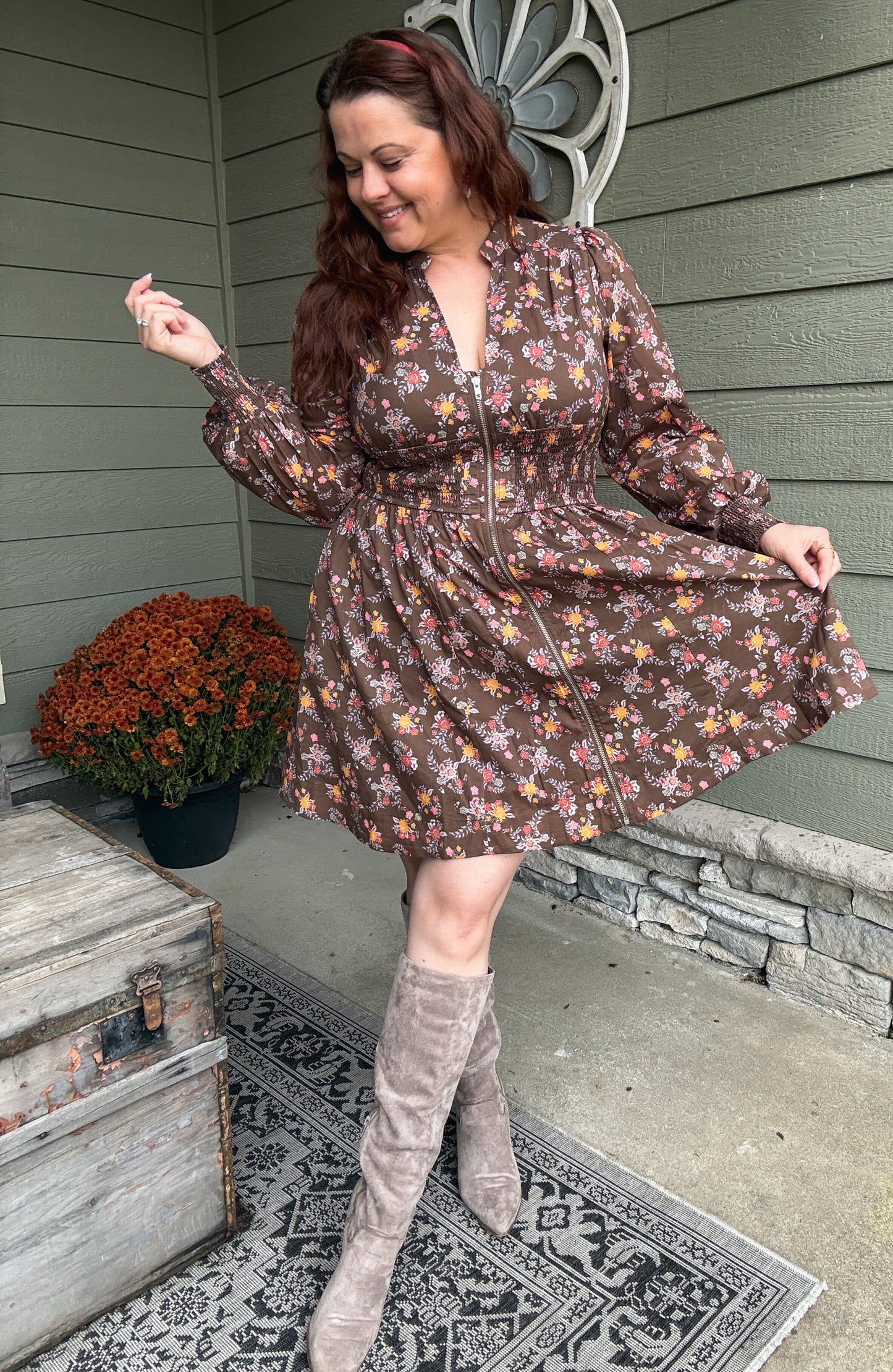 Harvest Bloom Mini Dress