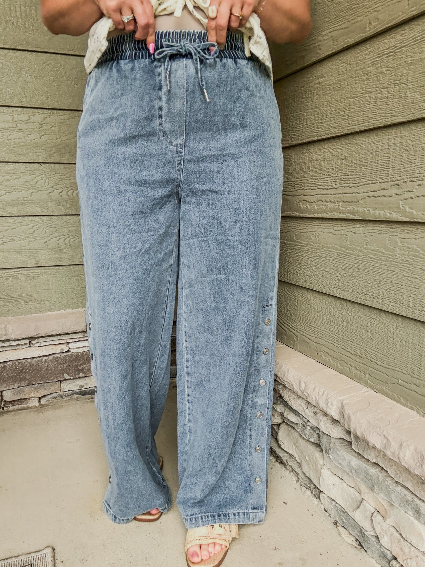 Button Bliss Denim Pants