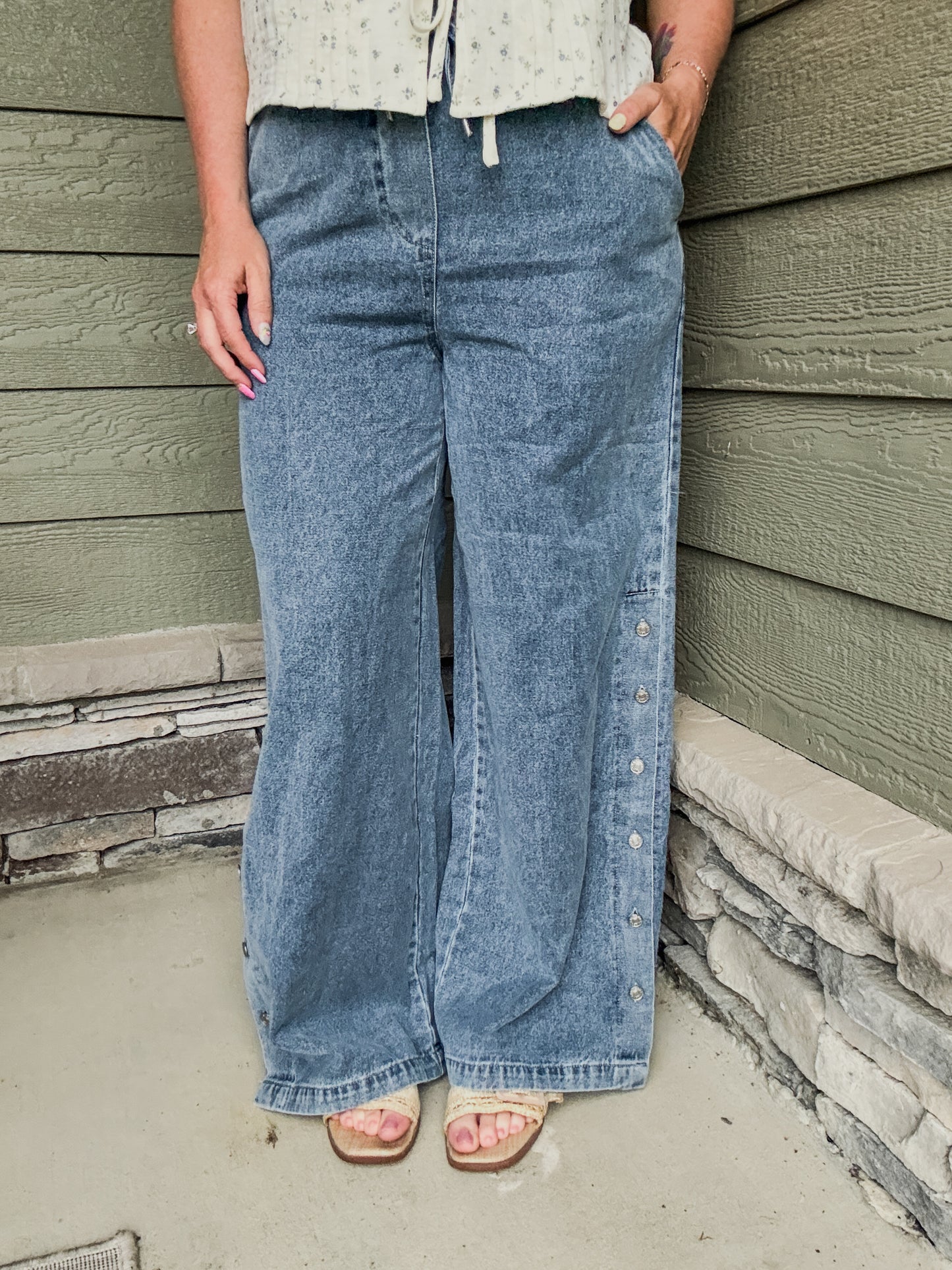 Button Bliss Denim Pants