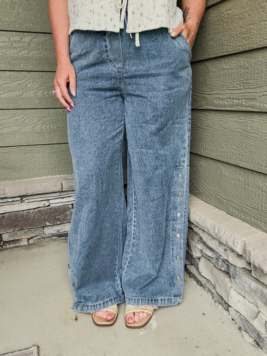 Button Bliss Denim Pants