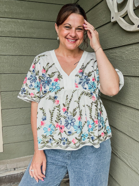 Painted Wildflower Top