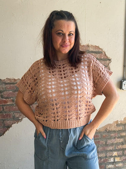 Blushing Breeze Knit Top