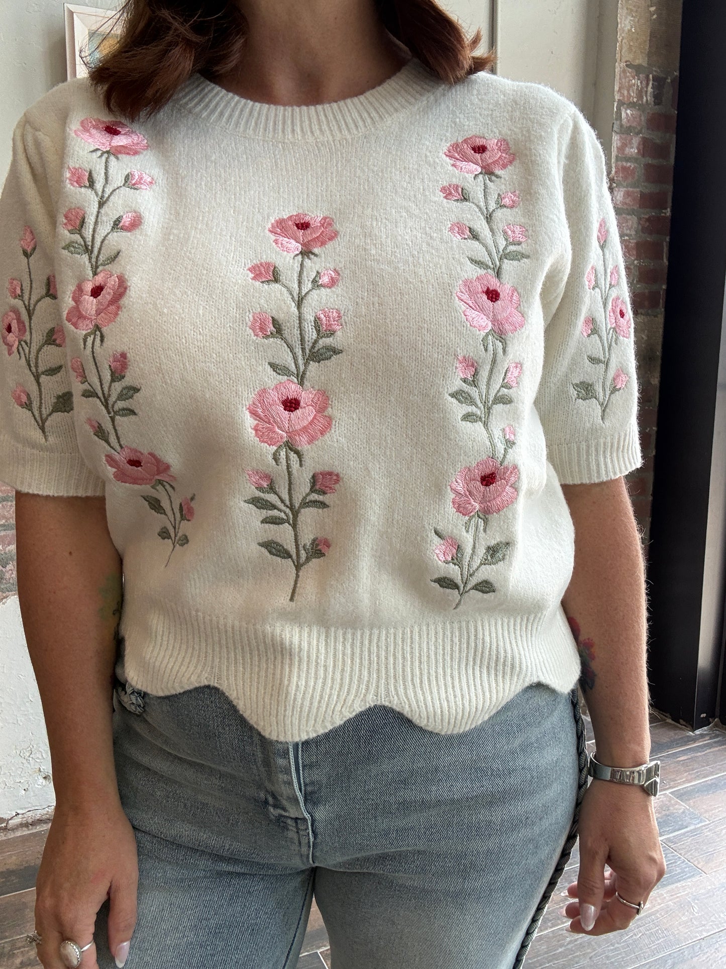 Blushing Poppy Sweater Top